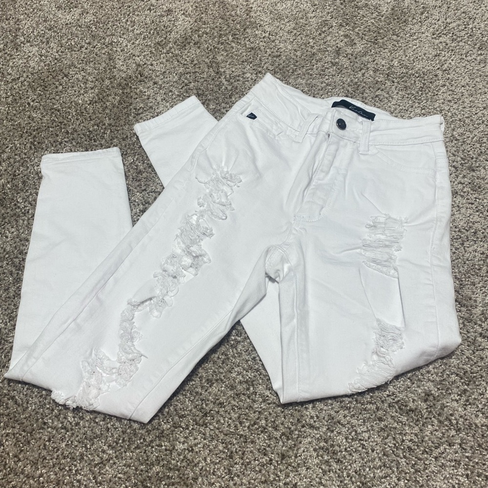 KanCan White Ripped Jeans